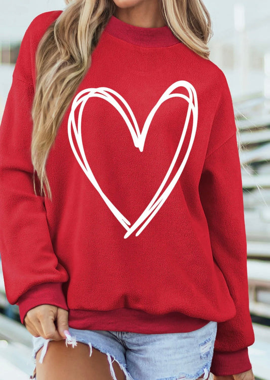 Reversible Printed Double Wear Mock Neck Sweatshirt