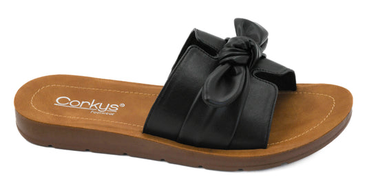 Too Cute Black Sandal by Corkys