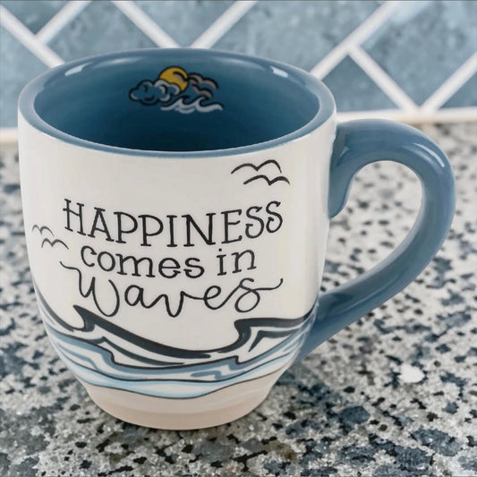 Happiness Comes in Waves Mug