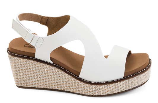 Steppin Out White Wedge by Corkys