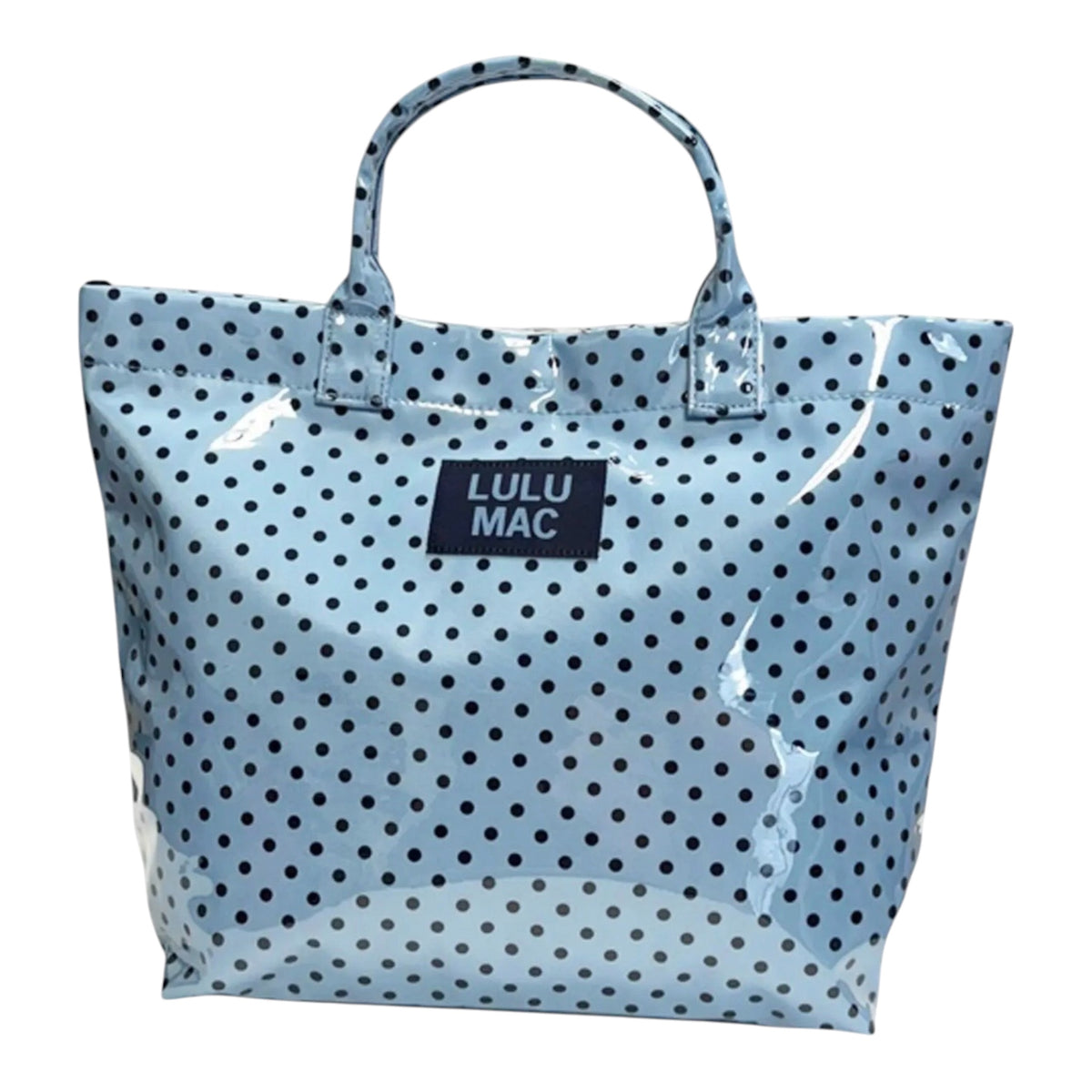 Lulu Mac Light Blue/Navy Dot Tote Bag