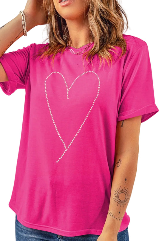 Rose Heart Graphic T-Shirt