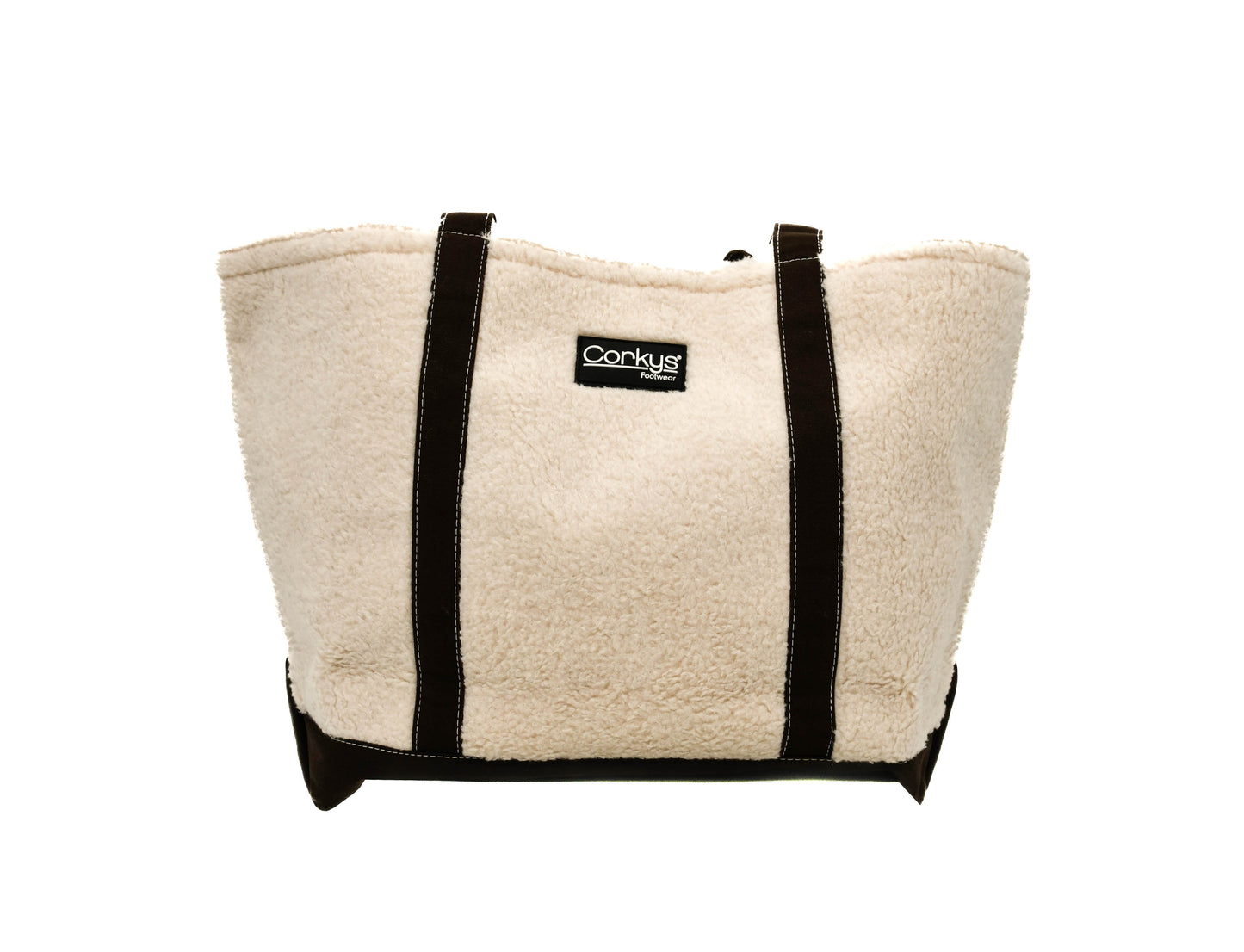 Ivory Shearling Tote Bags by Corkys