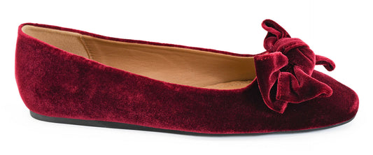 Sugar Rush Burgundy Velvet Flats by Corkys