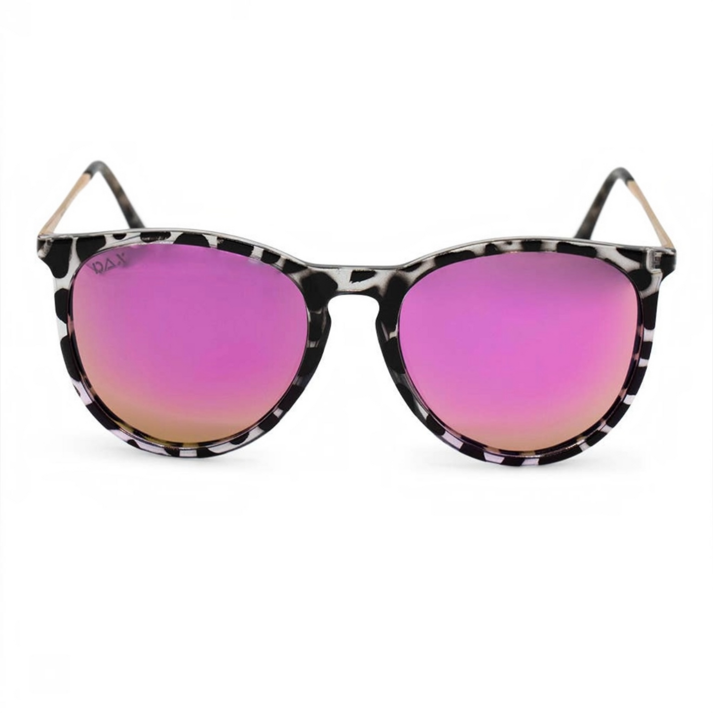 Midnight in Pink Cheetah - Women's Polarized Medium Horn Sunglasses by Dax Eyewear