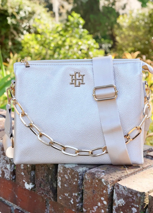 Ariana Crossbody in Pearl by Caroline Hill