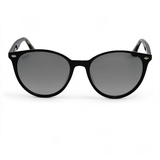 Asher in Black - Women's Polarized Round Sunglasses by Dax Eyewear