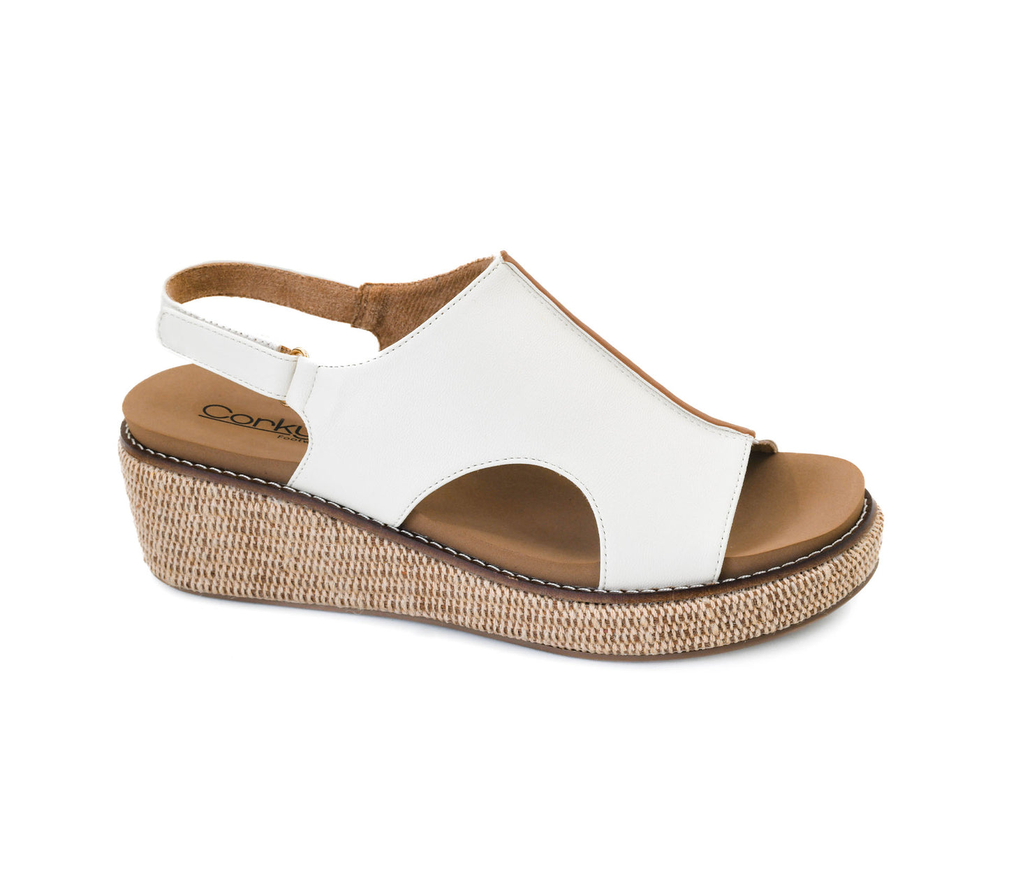 Volta ll White Wedge by Corkys