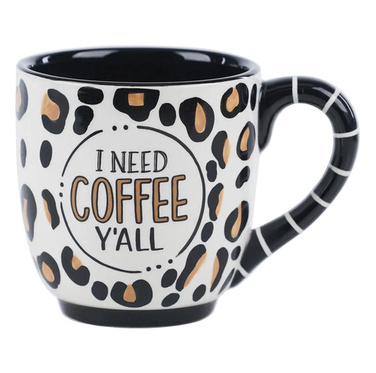 Coffee Y'all Cheetah Mug