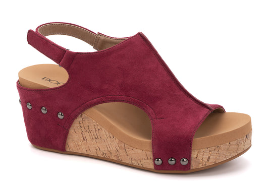 Carley Faux Suede Wedge by Corkys