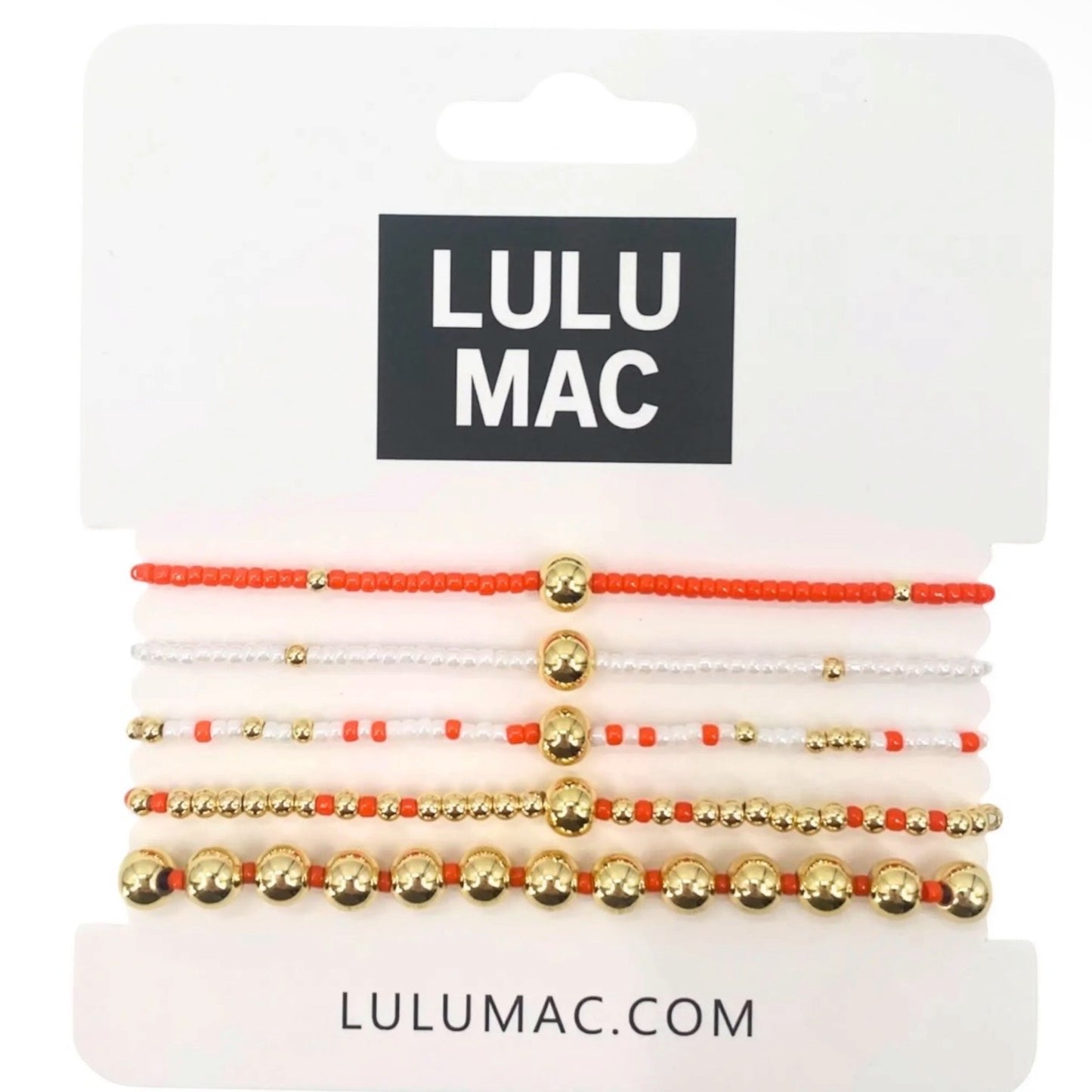 Orange/White Bracelets by Lulu Mac