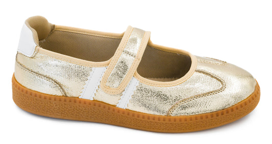 Calm Down Gold Mary Jane Sneaker by Corkys