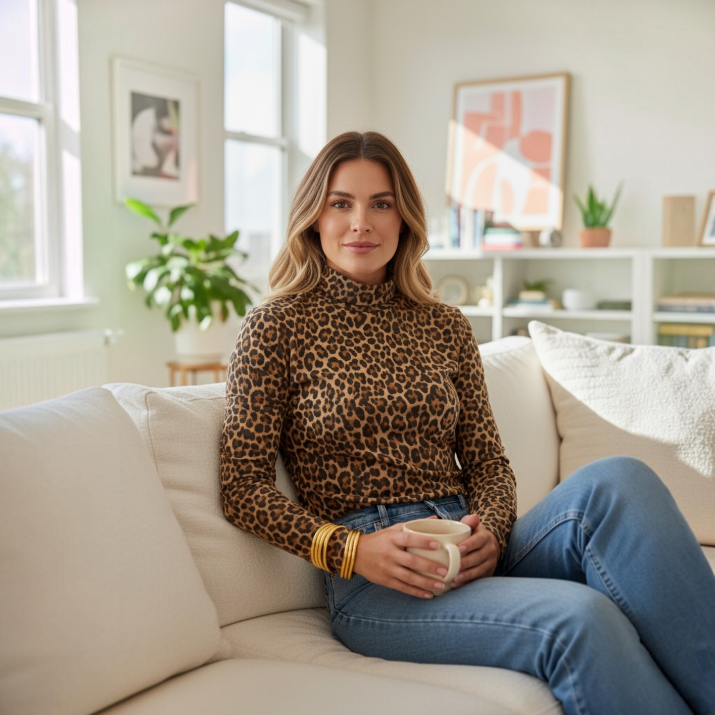 Leopard Mesh Top