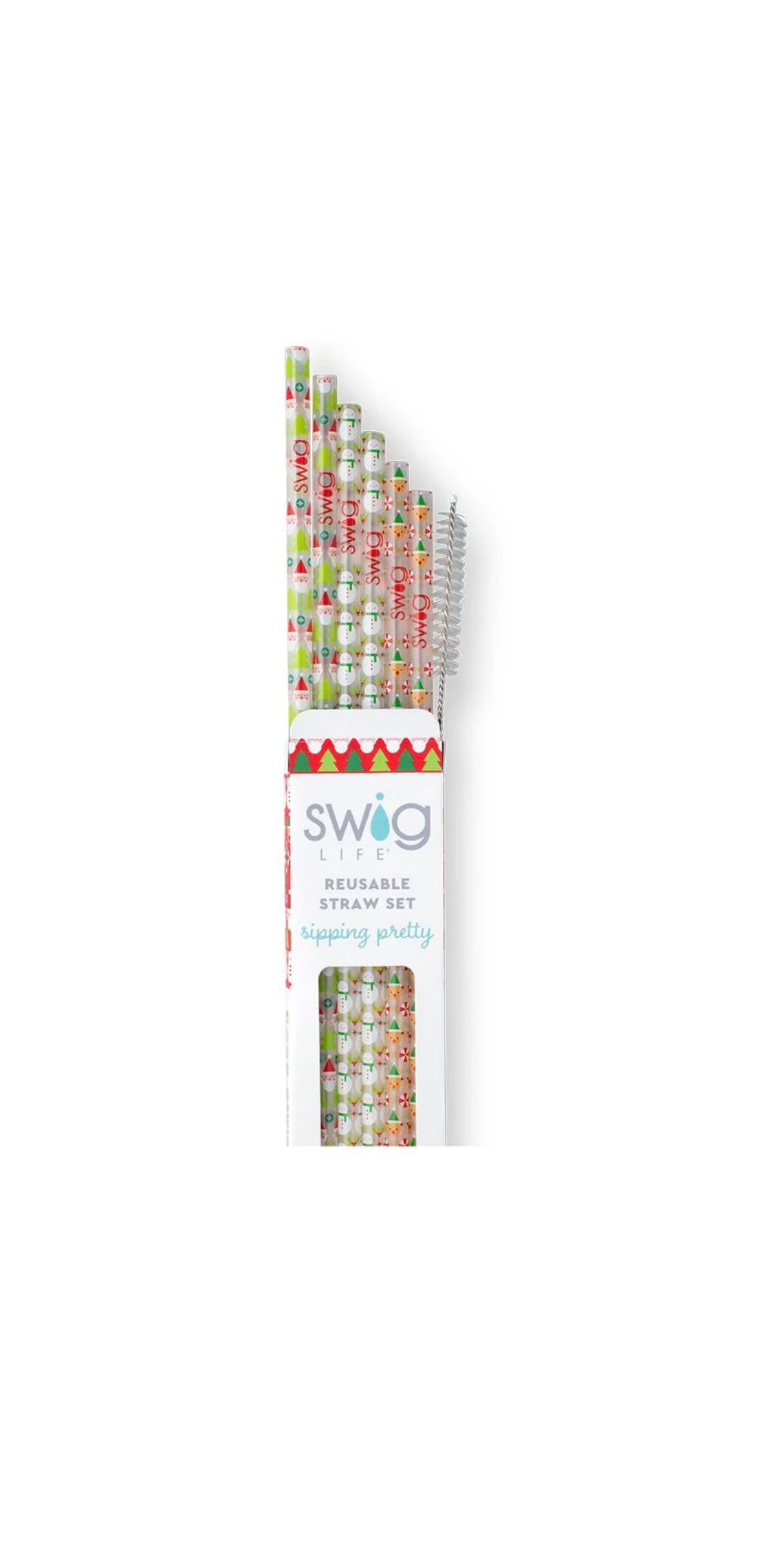 Swig (Christmas Crew)Reusable Straw Set