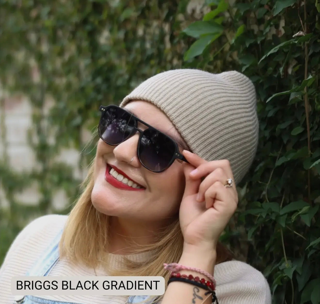 Briggs Black Gradient- Women's Polarized Small/Medium Aviator by DAX Eyewear