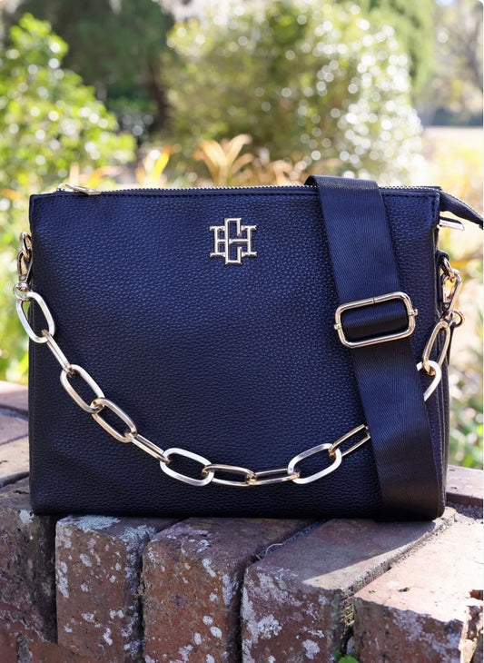 Ariana Crossbody in Black by Caroline Hill