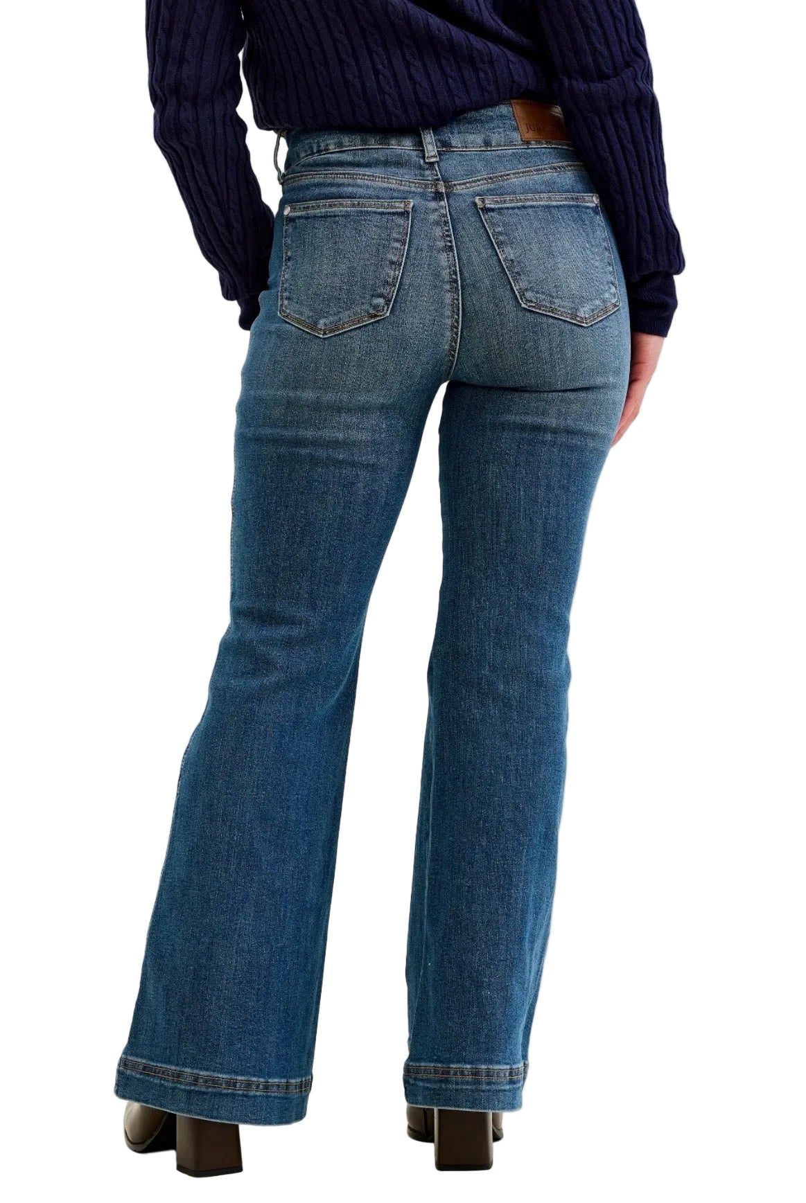 Judy Blue Petite Tummy Control High Waist Flare Jeans