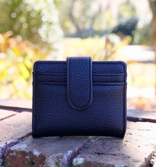 Tate Card Holder Wallet in Black by Caroline Hill