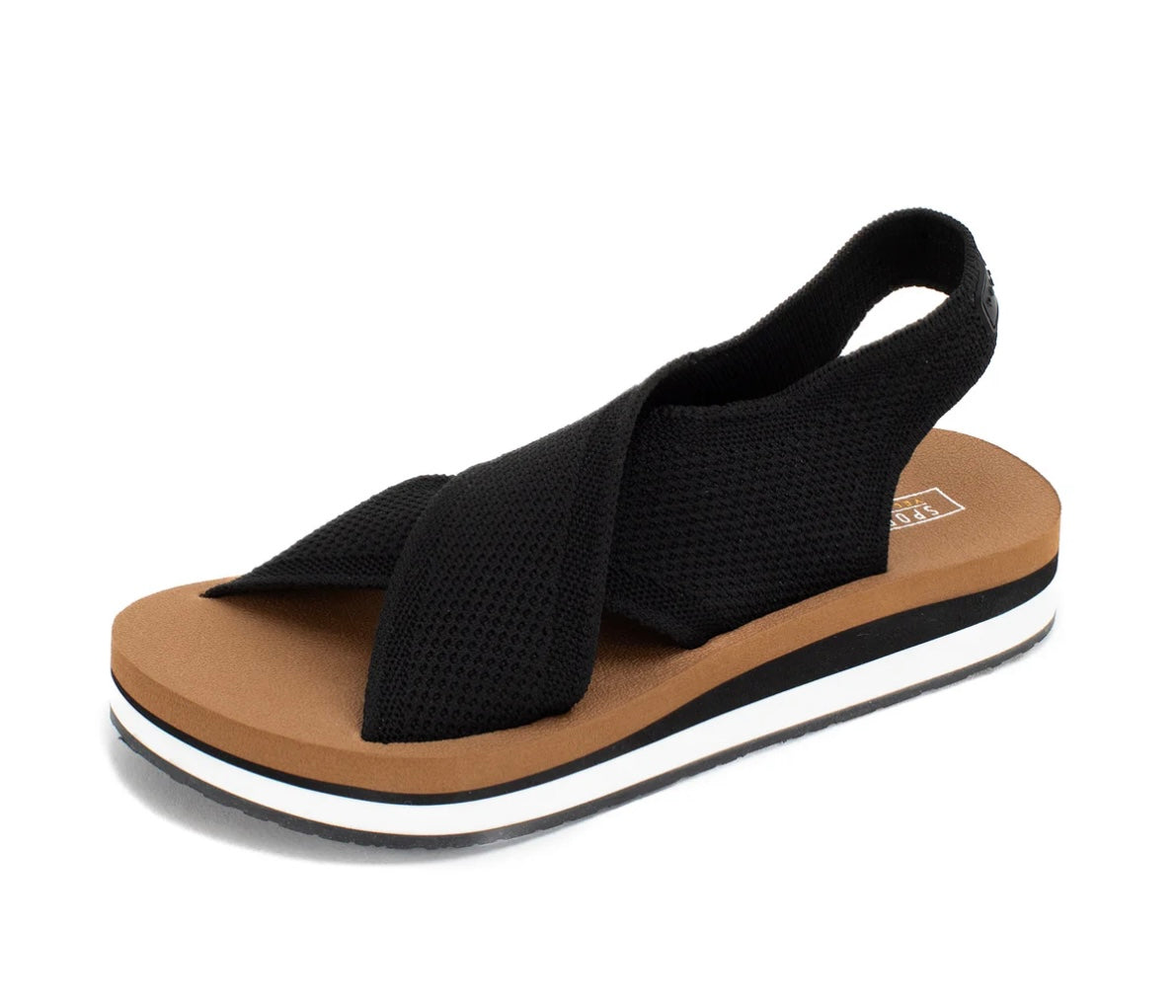 Miranda Knit Sandal (Black) by YellowBox
