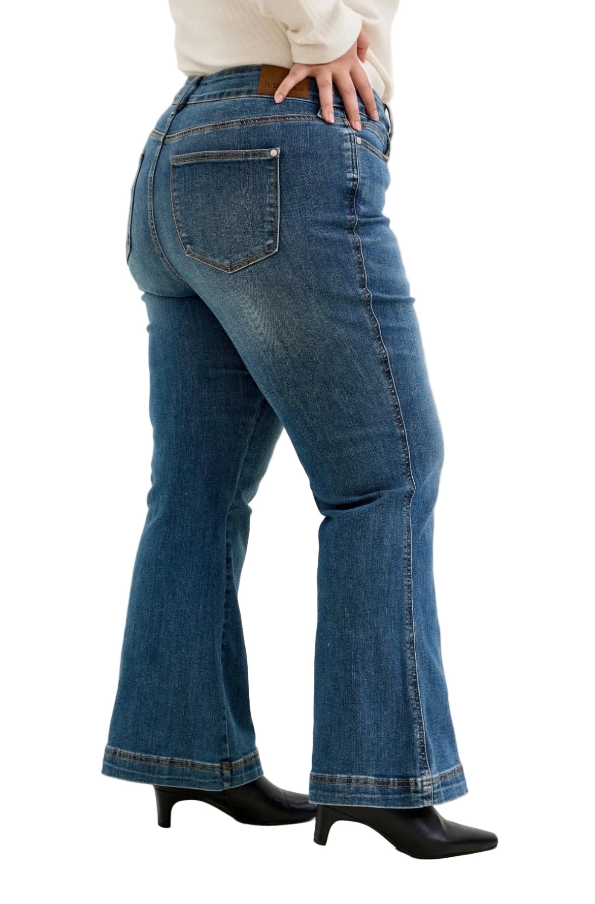 Judy Blue Petite Tummy Control High Waist Flare Jeans