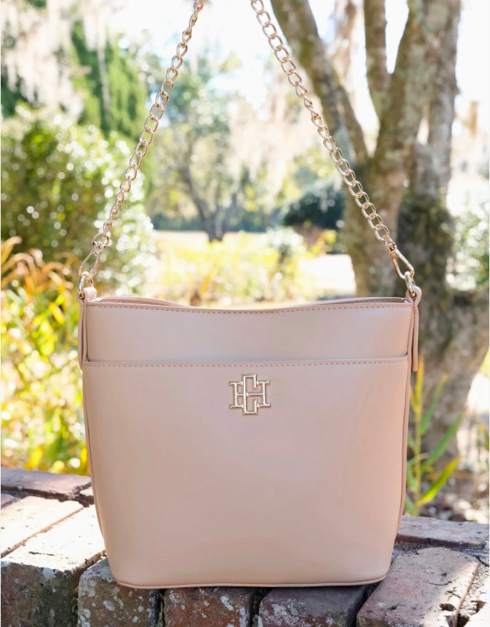 Brielle Bucket Bag in Tan by Caroline Hill