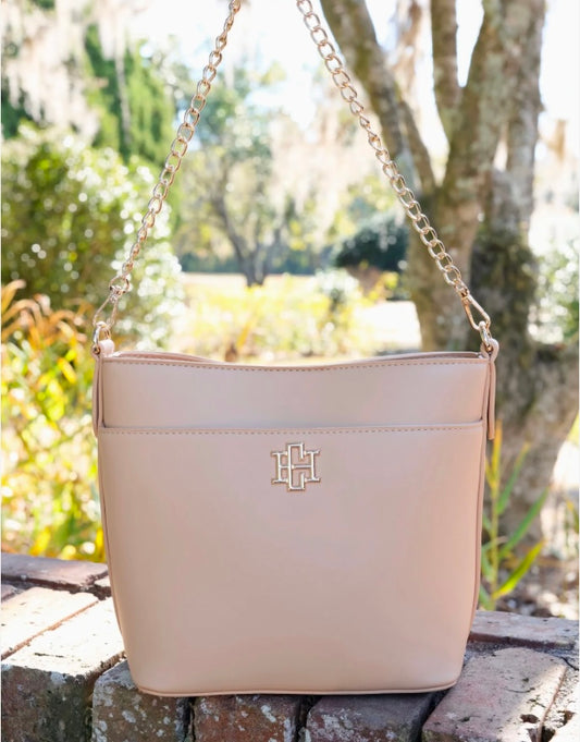 Brielle Bucket Bag in Tan by Caroline Hill