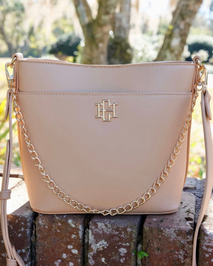 Brielle Bucket Bag in Tan by Caroline Hill