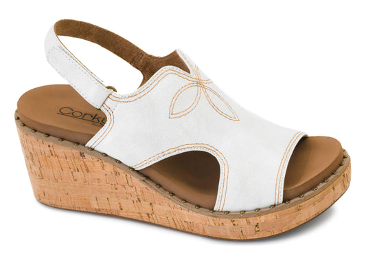 Darlin White Wedge by Corkys