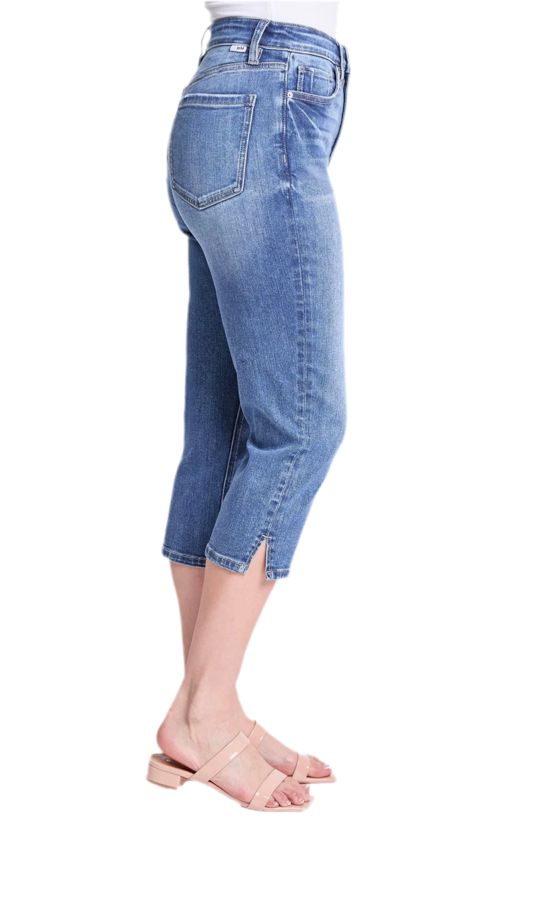 Essential High Rise Capri (Tinted Medium Wash)