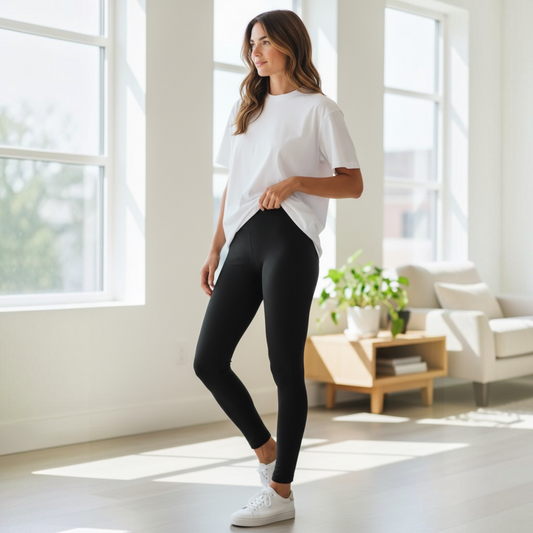 Premium Microfiber Wide Waistband Leggings by Zenana