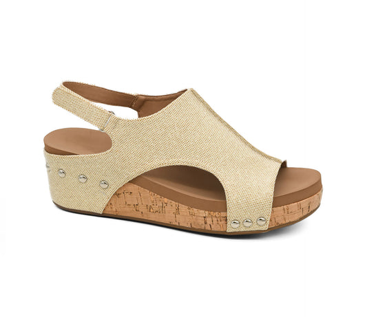 Volta ll Gold Shimmer Wedge by Corkys