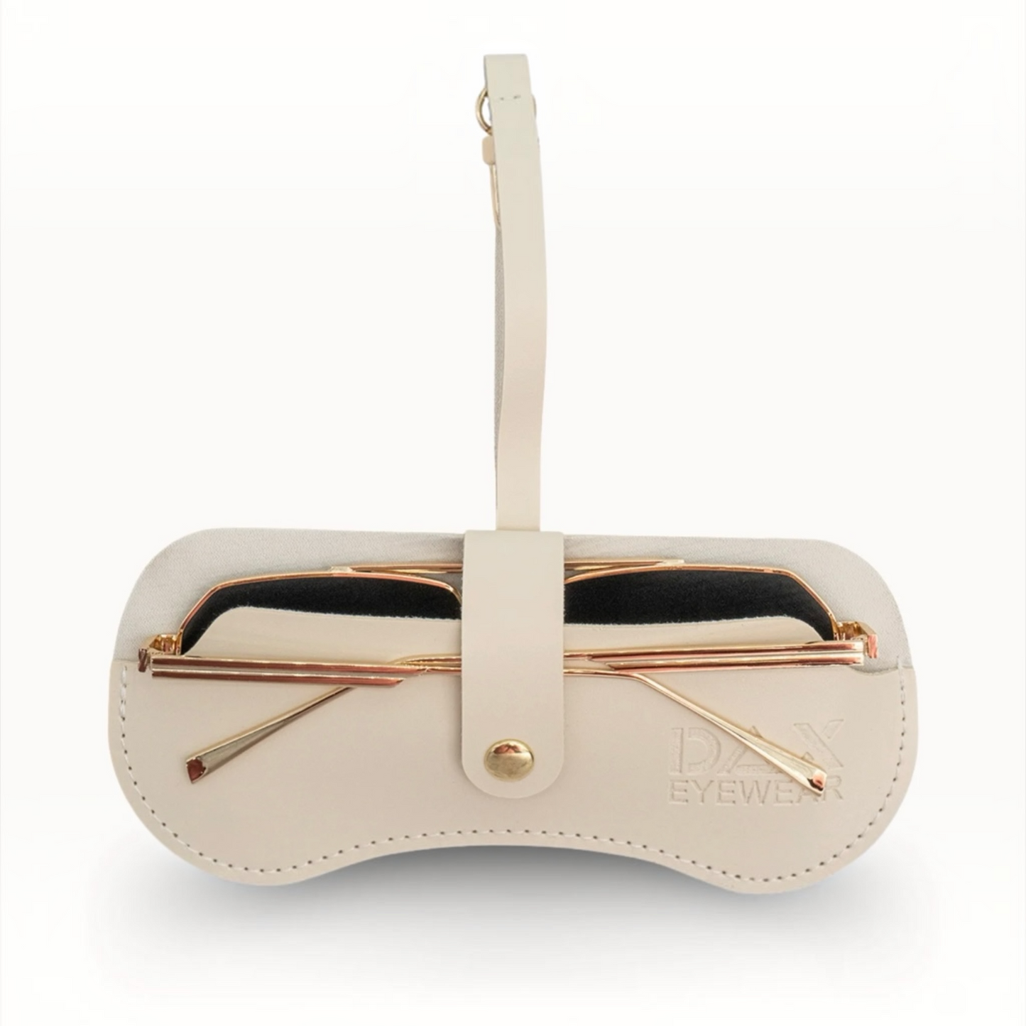 Beige Eyewear Clutch by DAX Eyewear