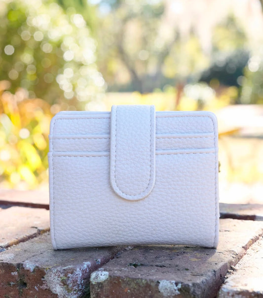 Tate Card Holder Wallet in Cream by Caroline Hill