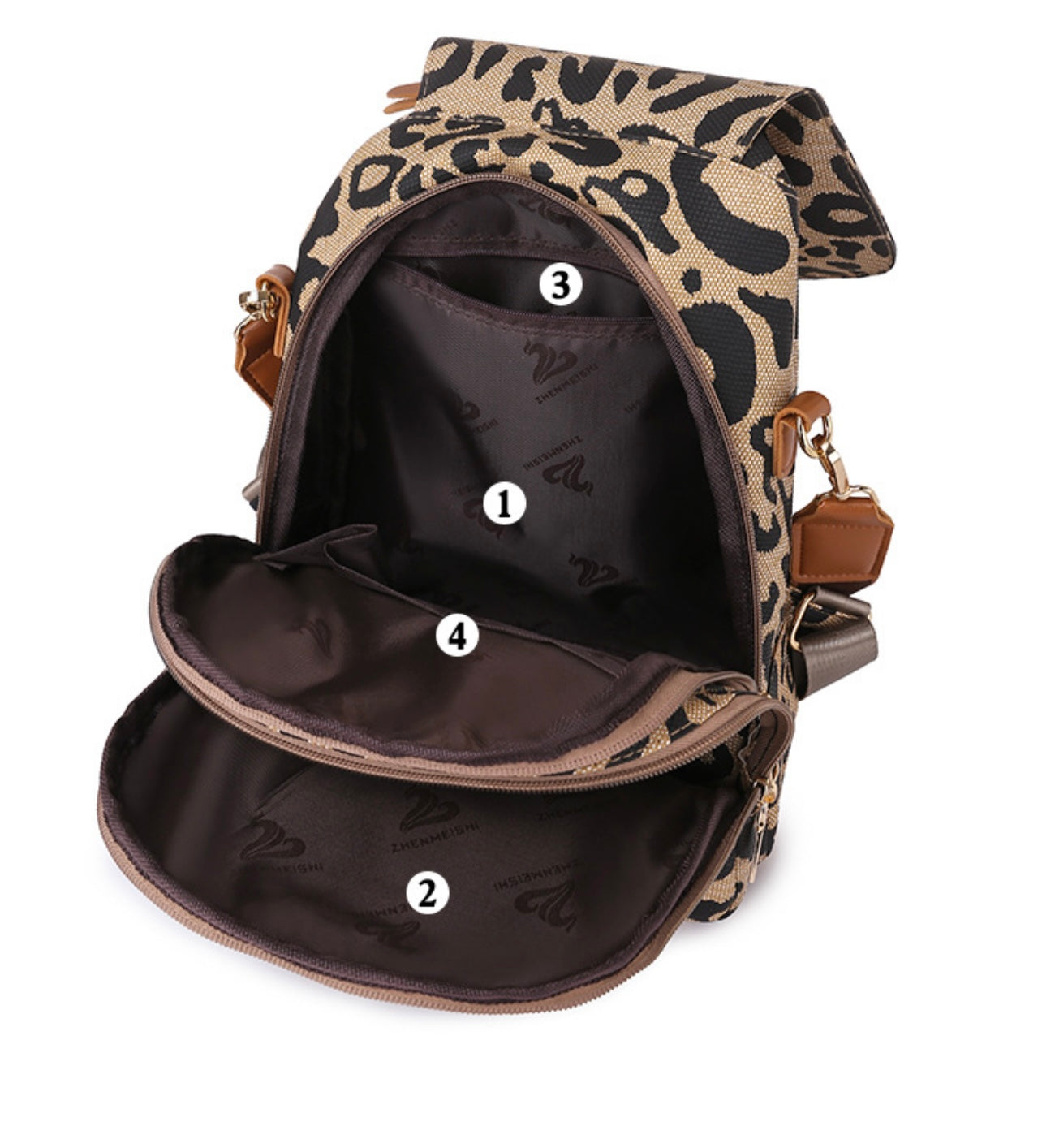 Leopard Print Backpack Bags