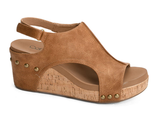 Carley Cognac Washed Metallic by Corkys