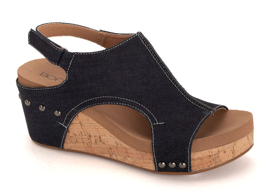 Carley Denim Wedge by Corkys