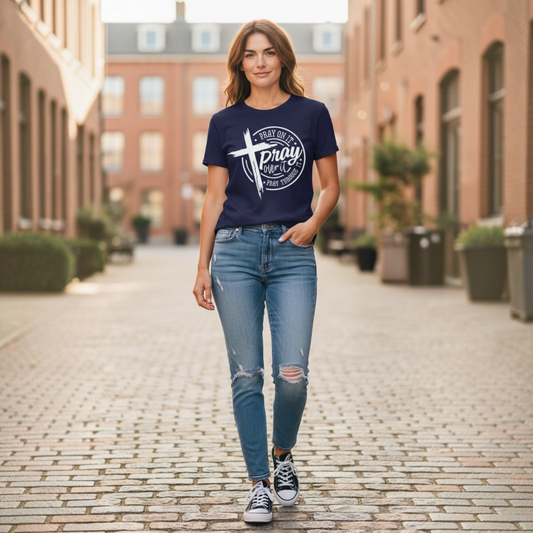 Pray On It T-Shirt (Blue)