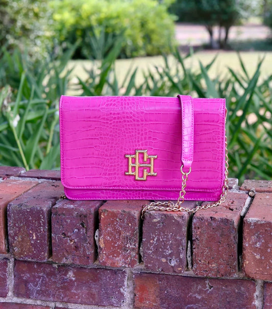 Bryn Clutch/Crossbody Hot Pink EC by Caroline Hill