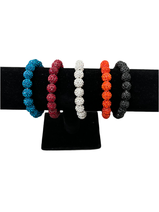 Beaded Stretch Rhinestone Bracelet