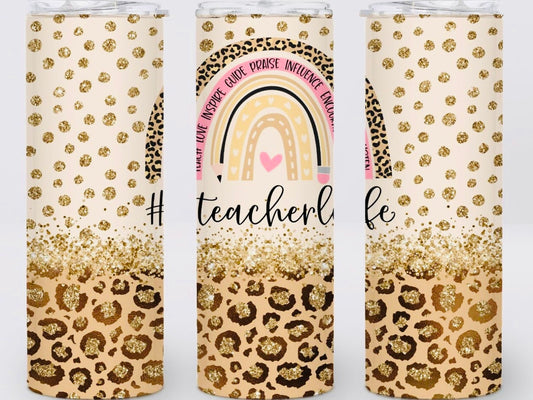 Teacher Life 20oz Skinny Tumbler