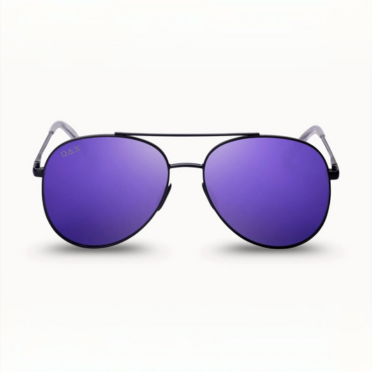 Ace Purple Polarized Hair-Friendly Aviator Sunglasses by Dax Eyewear