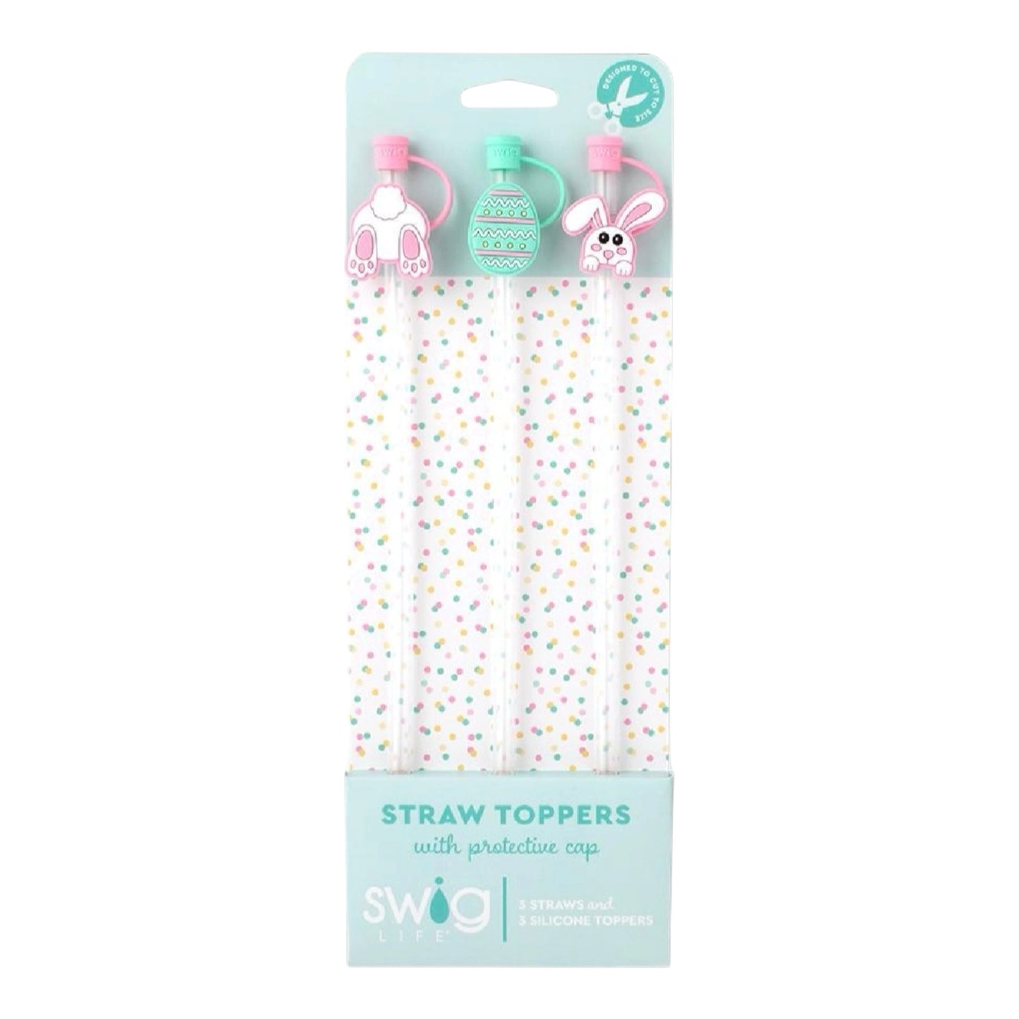 Bunny Trail Straw Topper Set by Swig Life