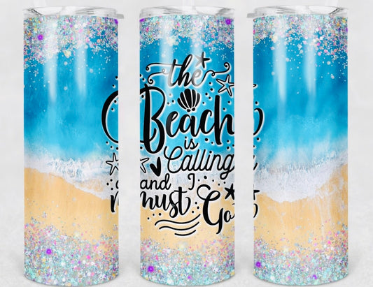 Beach 20oz Skinny Tumbler