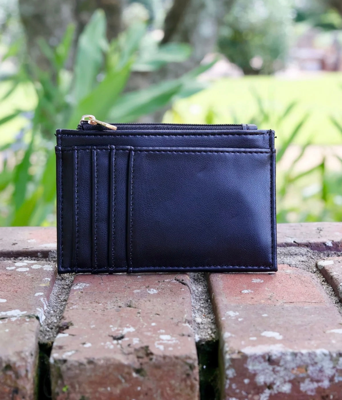 The Molly Card Holder Wallet in Black by Caroline Hill