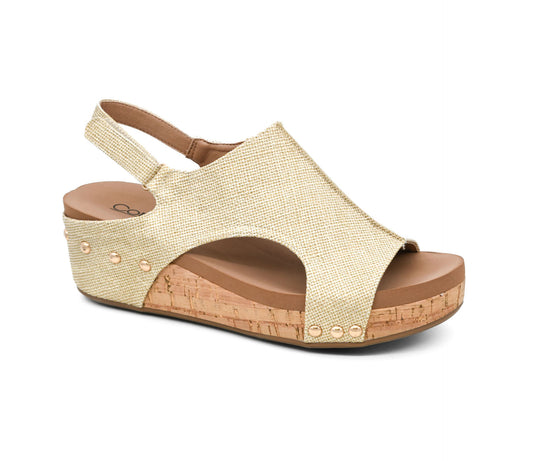 Volta ll Gold Texture Wedge by Corkys