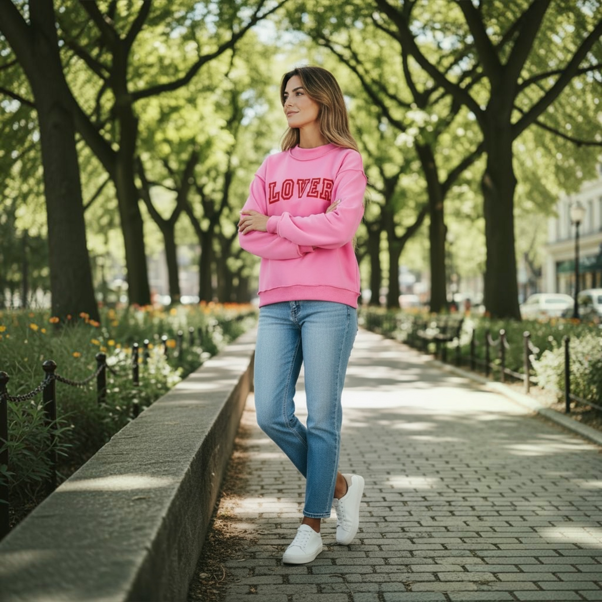 Reversible Printed Double Wear Mock Neck Sweatshirt