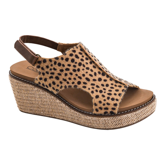 Carley Mini Cheetah Wedge by Corkys