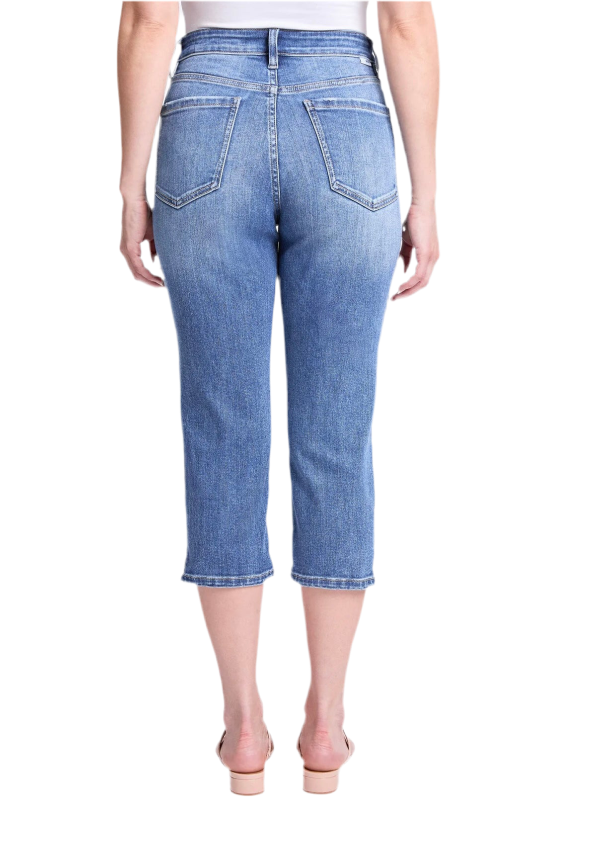 Essential High Rise Capri (Tinted Medium Wash)