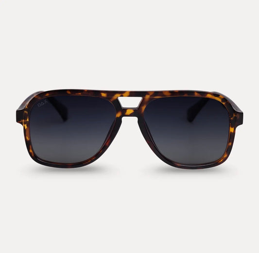Cruz Tortoise Polarized Hair-Friendly Aviator Sunglasses by Dax Eyewear