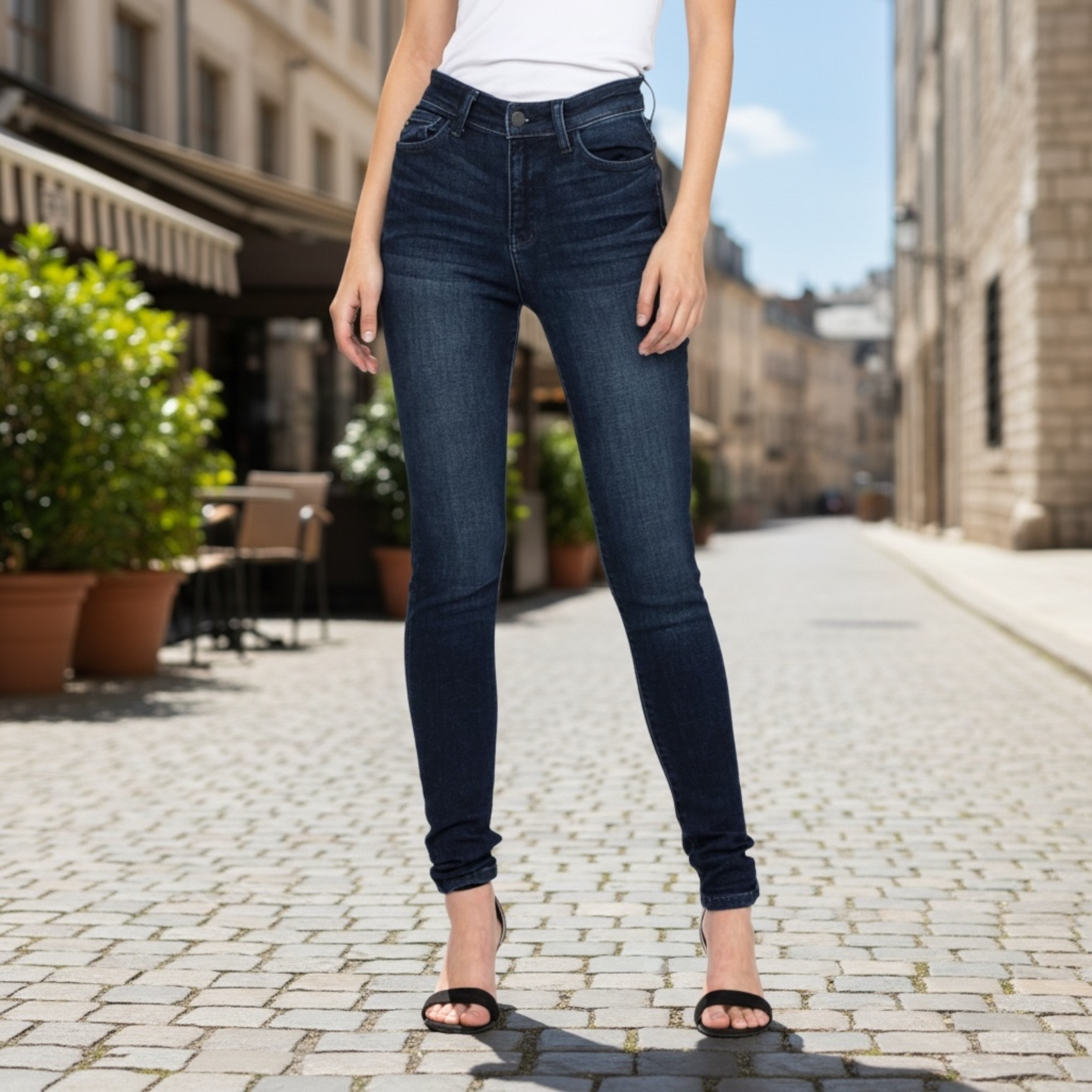 Judy Blue Hi-Rise Super Dark Skinny Jeans